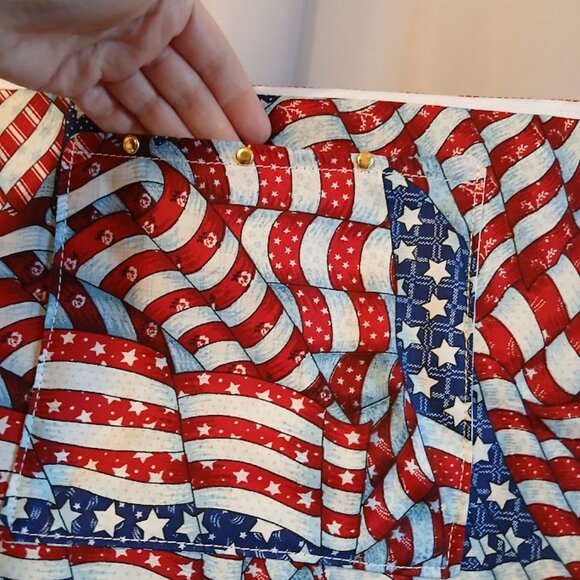New Patriotic Stars & Stripes USA Sling Crossbody Purse Shoulder Bag Large 18x9x - Picture 12 of 14
